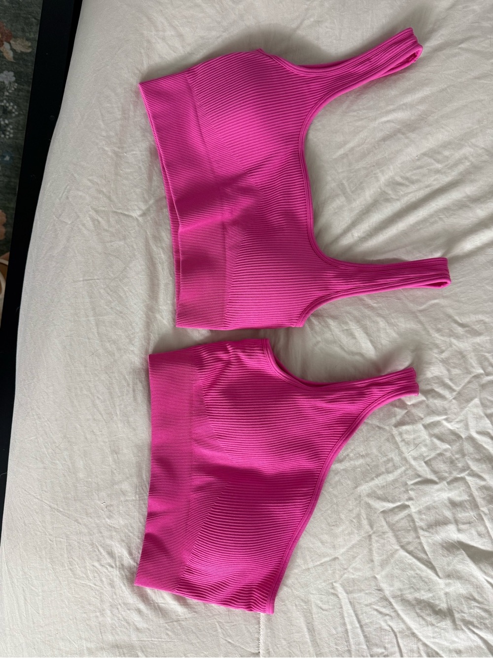 Ribbed Sport Bralette - Vibrant Pink